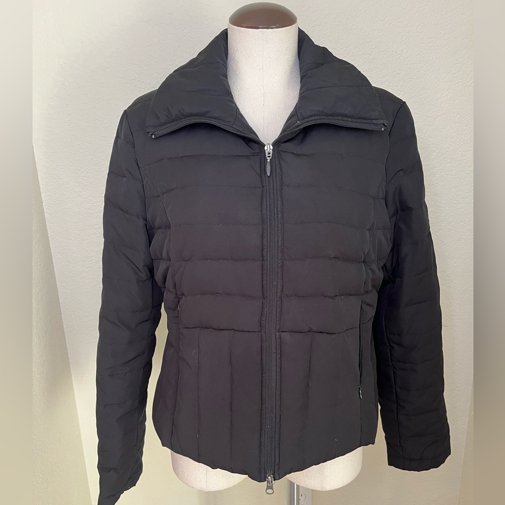 Kenneth Cole Reaction black puffer jacket down and‎ feather size large